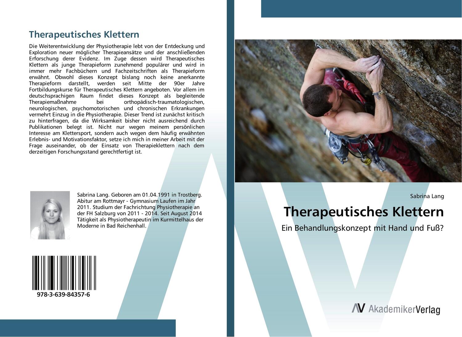 Cover: 9783639843576 | Therapeutisches Klettern | Ein Behandlungskonzept mit Hand und Fuß?