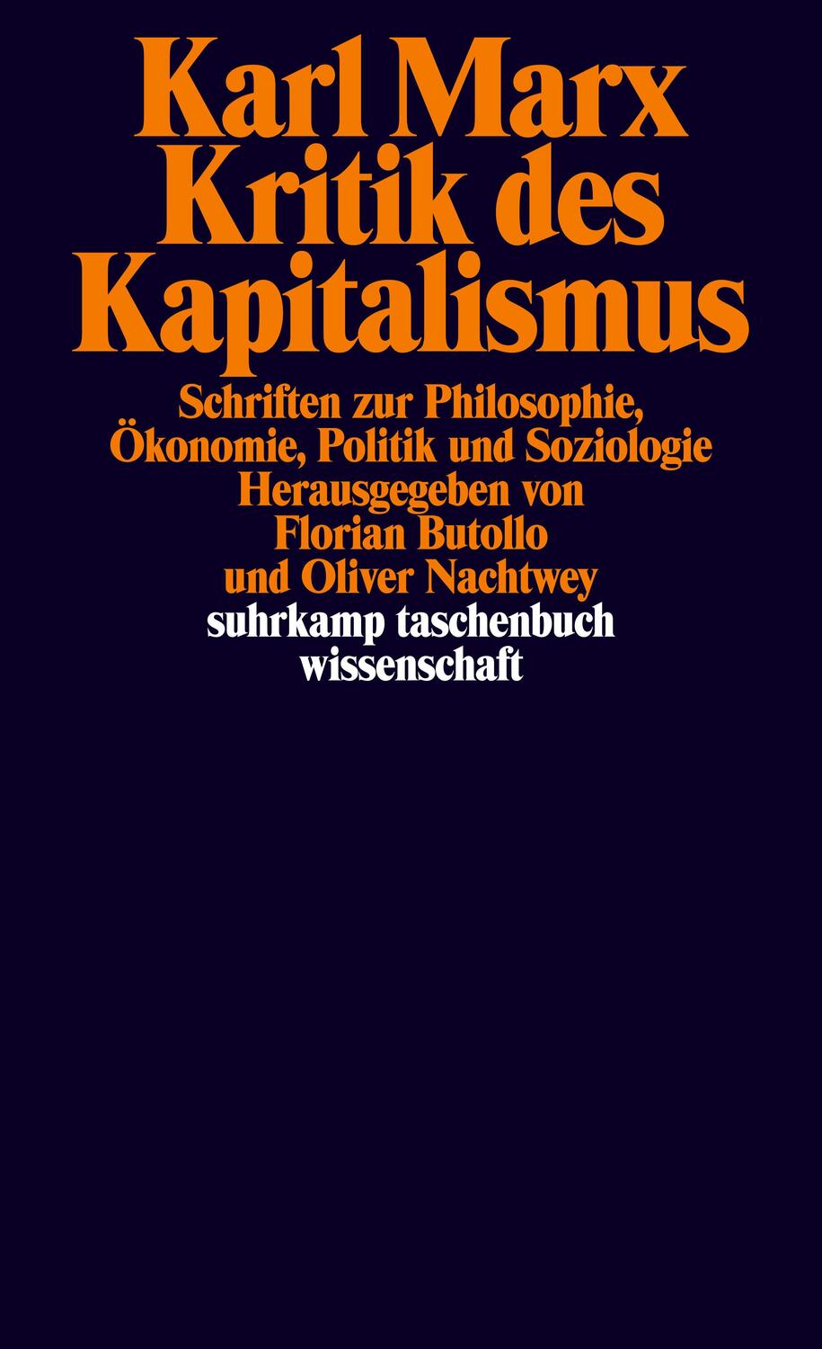 Cover: 9783518298541 | Kritik des Kapitalismus | Karl Marx | Taschenbuch | Deutsch | 2018