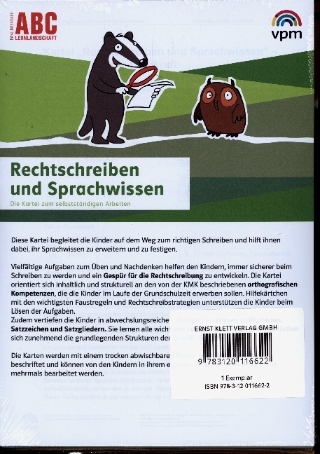 Cover: 9783120116622 | ABC-Lernlandschaft 2-4. Rechtschreiben und Sprachwissen. Die Kartei...