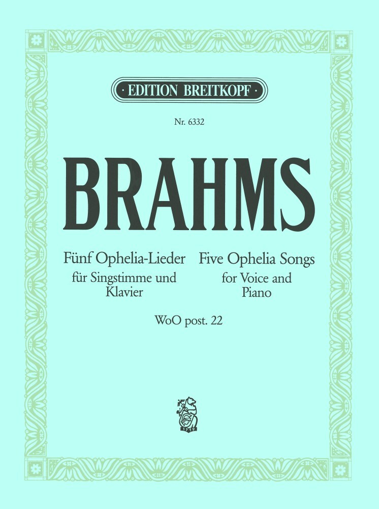 Cover: 9790004166635 | 5 Ophelia-Lieder (WoO post. 22) | Johannes Brahms | Buch