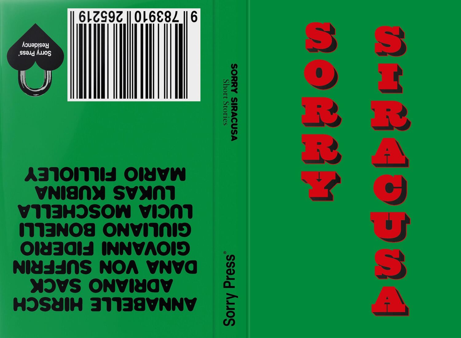 Cover: 9783910265219 | Sorry Siracusa | Short Stories | Residency Sorry Press®&amp;nbsp | Buch