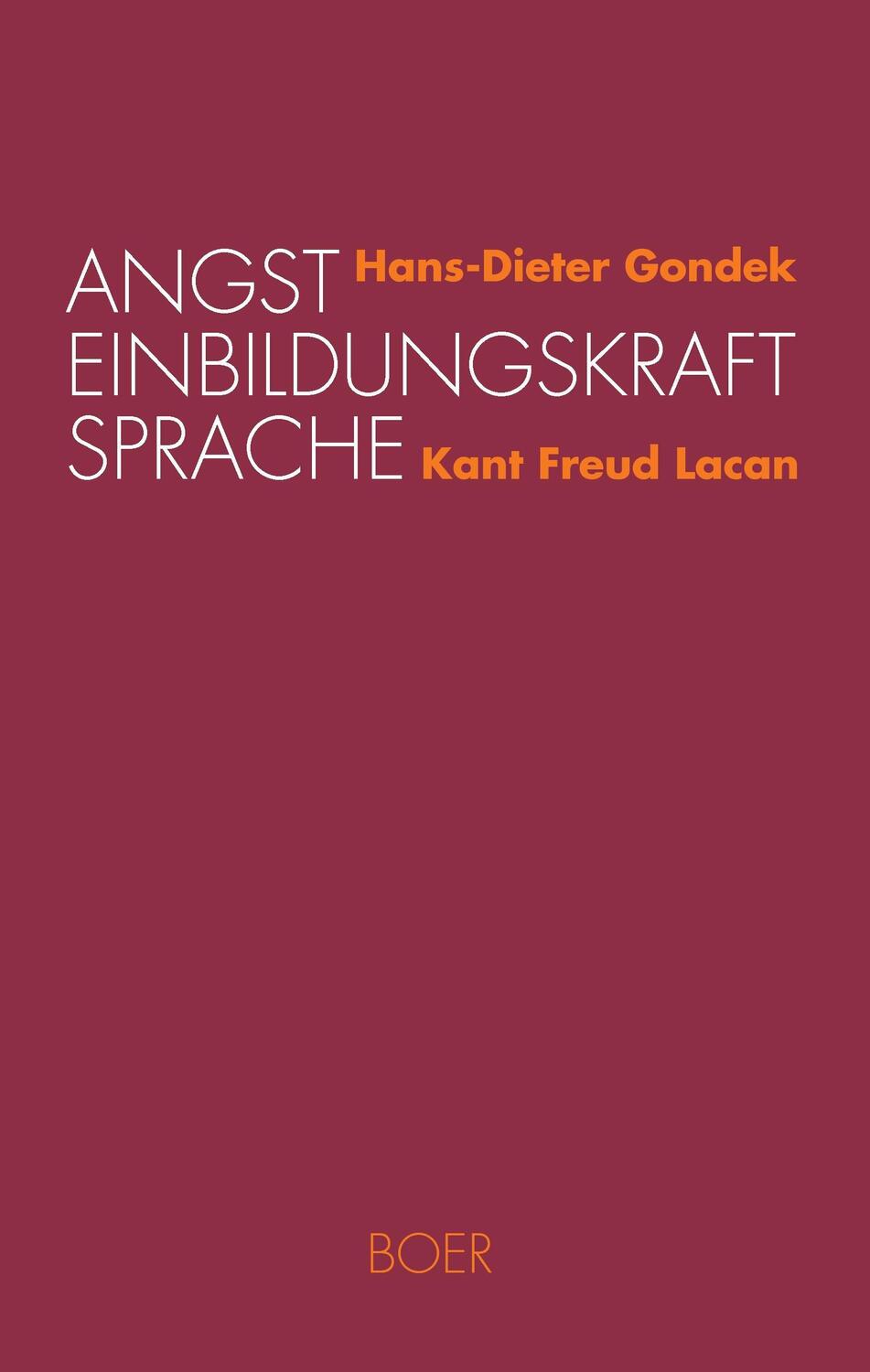 Cover: 9783924963293 | Angst Einbildungskraft Sprache | Hans-Dieter Gondek | Buch | 356 S.