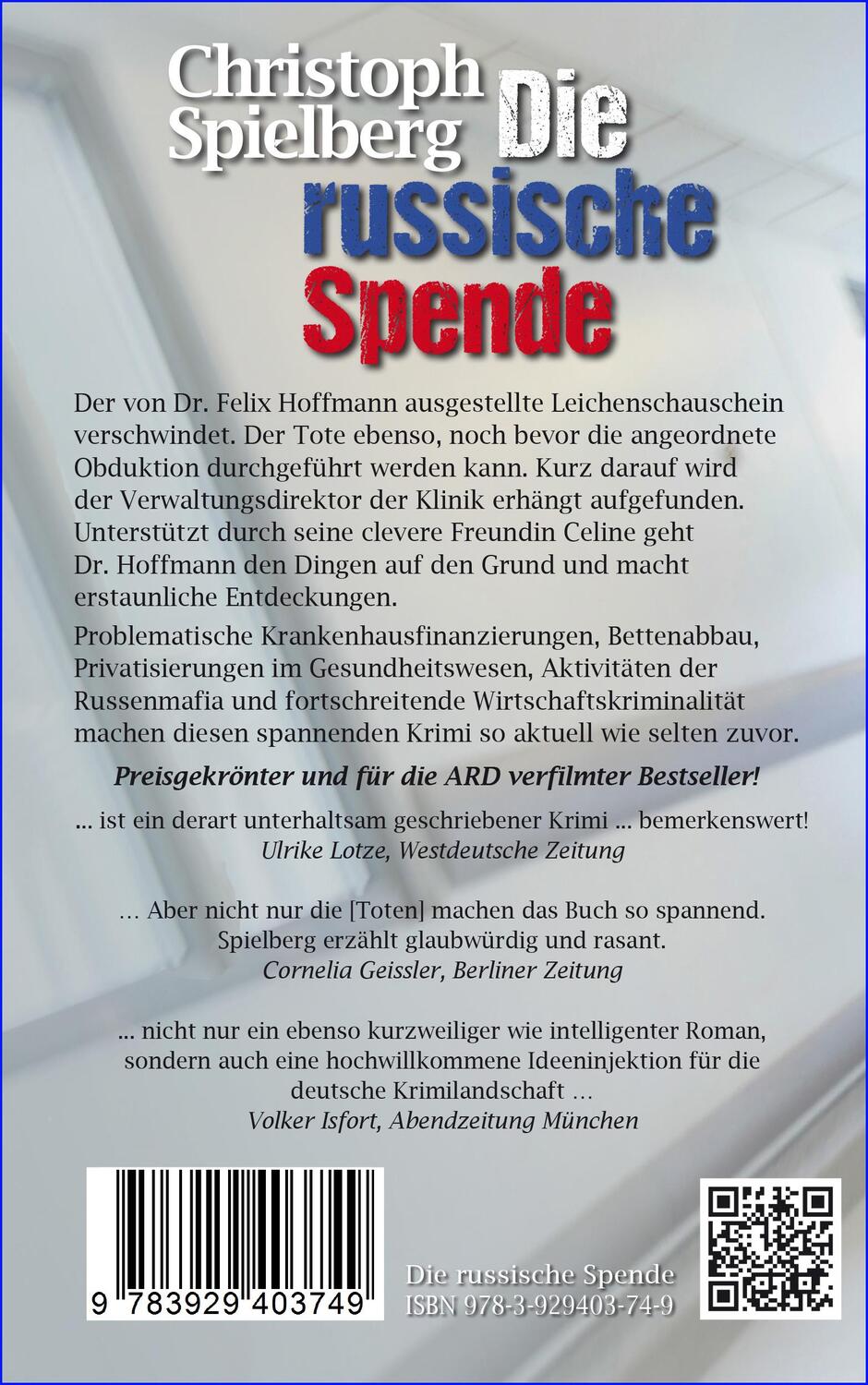 Rückseite: 9783929403749 | Die russische Spende | Christoph Spielberg | Taschenbuch | Deutsch