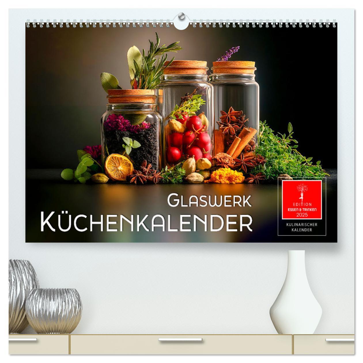 Cover: 9783457235645 | Küchenkalender Glaswerk (hochwertiger Premium Wandkalender 2025 DIN...