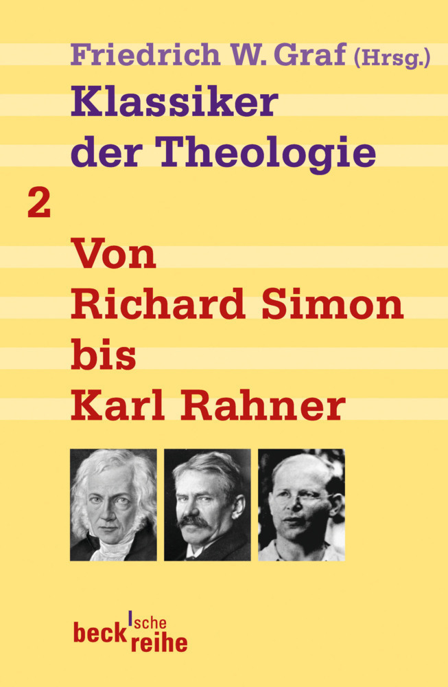 Cover: 9783406528019 | Klassiker der Theologie. Bd.2 | Von Richard Simon bis Karl Rahner