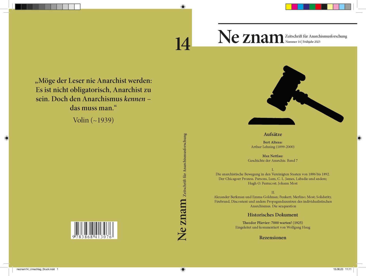 Cover: 9783868413076 | Ne znam | Nummer 14/Frühjahr 2023 Zeitschrift für Anarchismusforschung