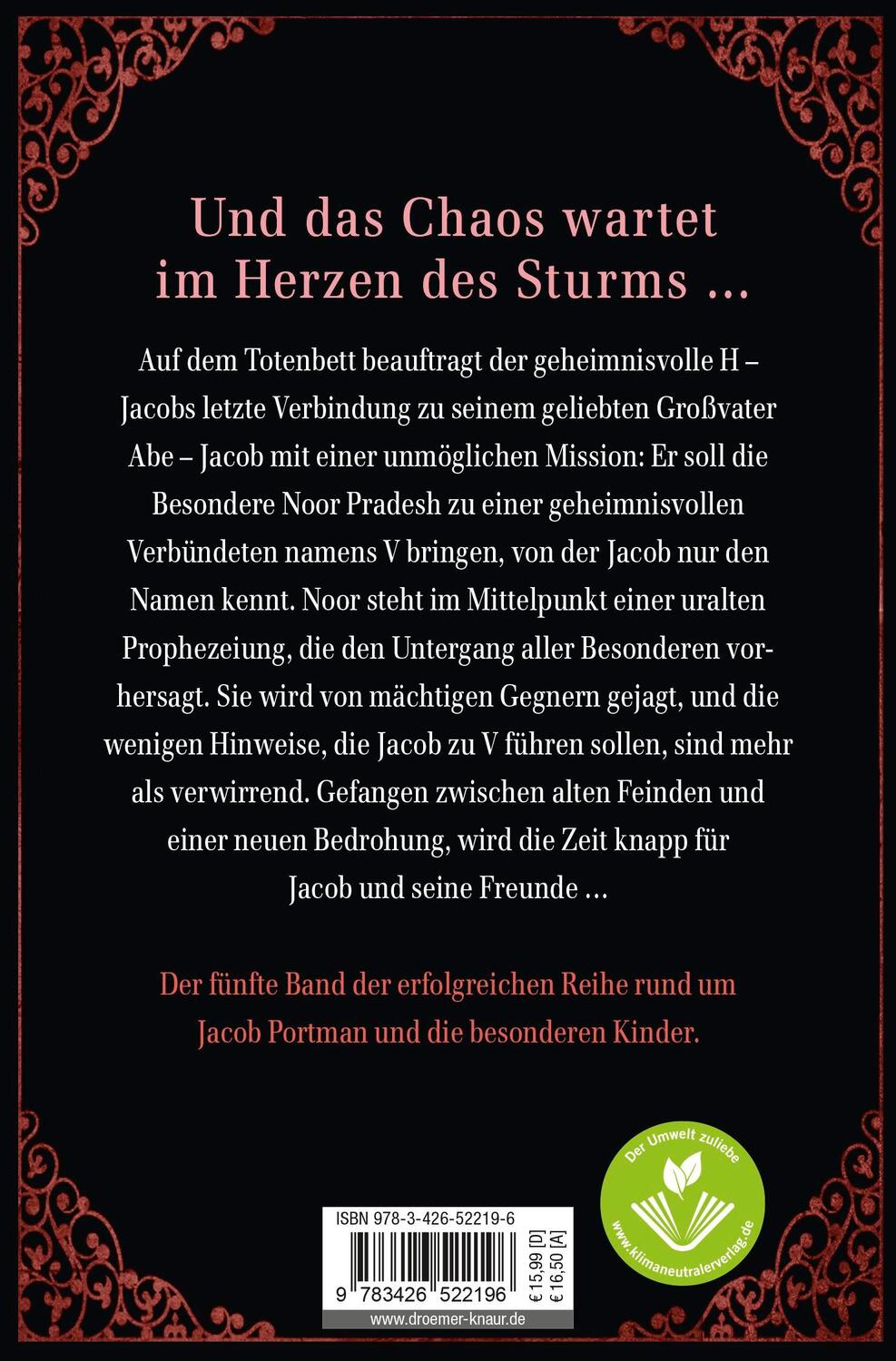 Rückseite: 9783426522196 | Das Vermächtnis der besonderen Kinder | Ransom Riggs | Taschenbuch