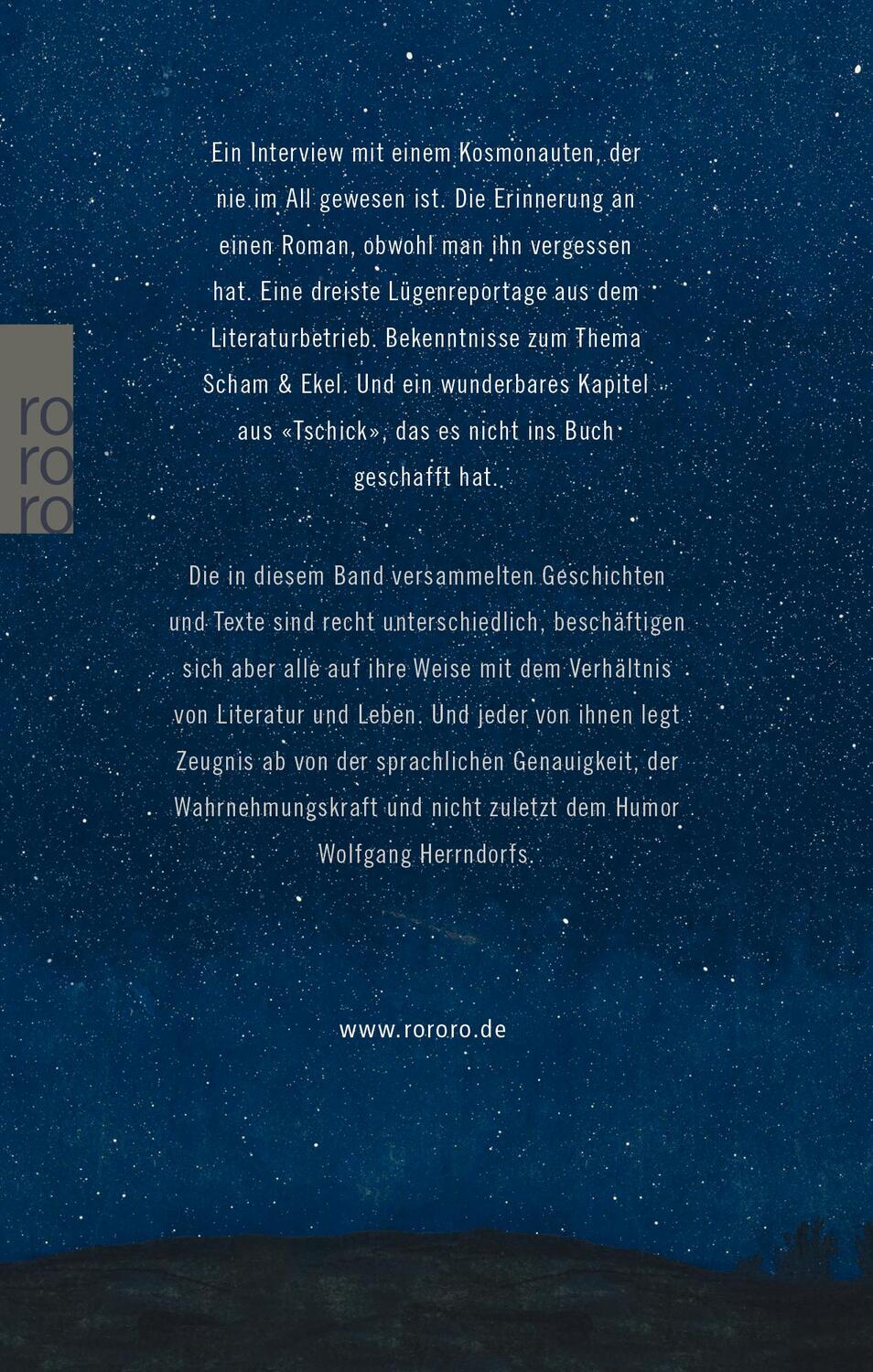 Rückseite: 9783499291296 | Die Rosenbaum-Doktrin | und andere Texte | Wolfgang Herrndorf | Buch