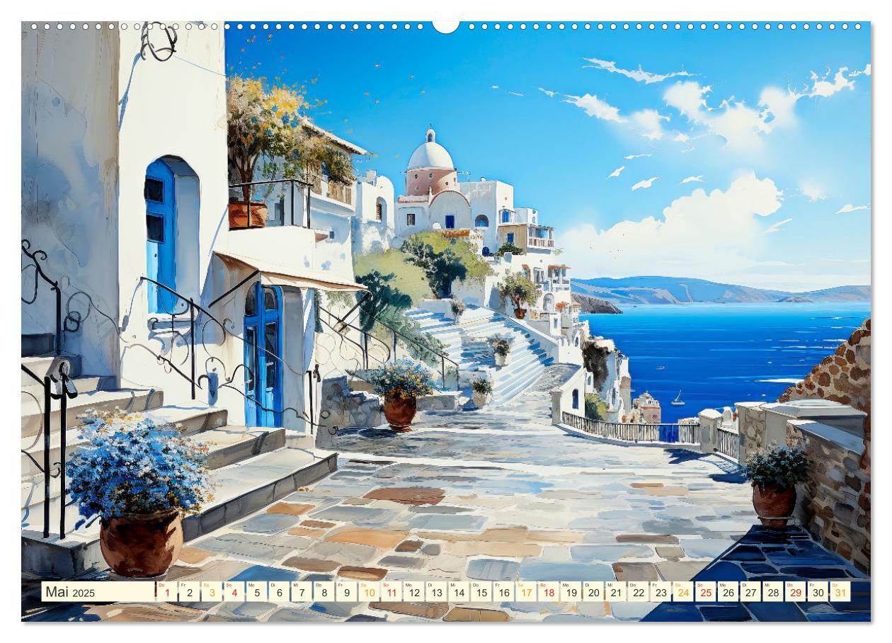 Bild: 9783383865053 | Santorini Inselträume (Wandkalender 2025 DIN A2 quer), CALVENDO...