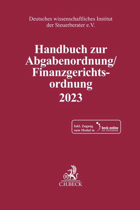 Cover: 9783406799303 | Handbuch zur Abgabenordnung / Finanzgerichtsordnung 2023, m. 1...