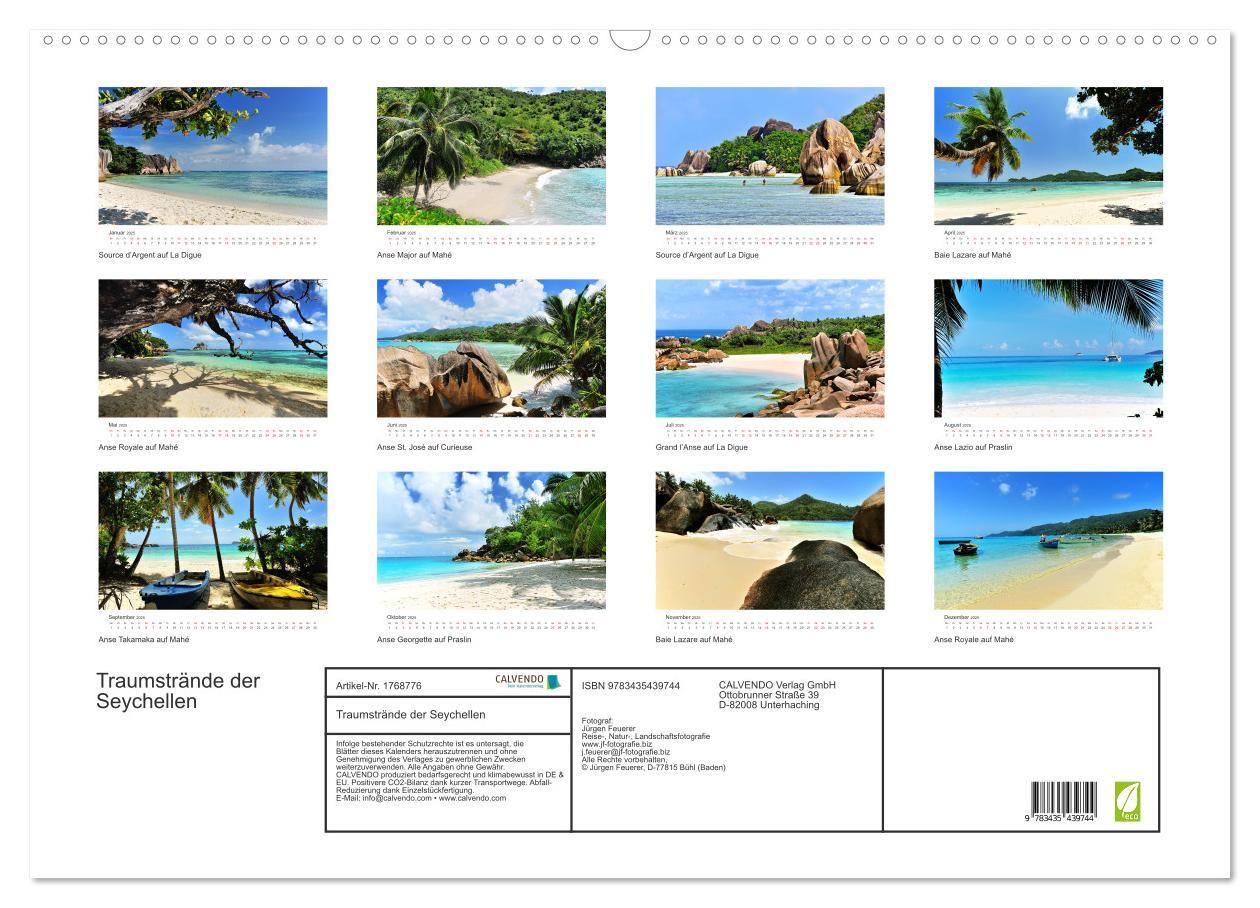 Bild: 9783435439744 | Traumstrände der Seychellen (Wandkalender 2025 DIN A2 quer),...