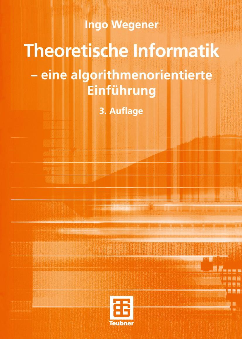 Cover: 9783835100336 | Theoretische Informatik | - eine algorithmenorientierte Einführung