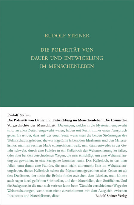 Cover: 9783727418419 | Die Polarität von Dauer und Entwickelung im Menschenleben | Steiner