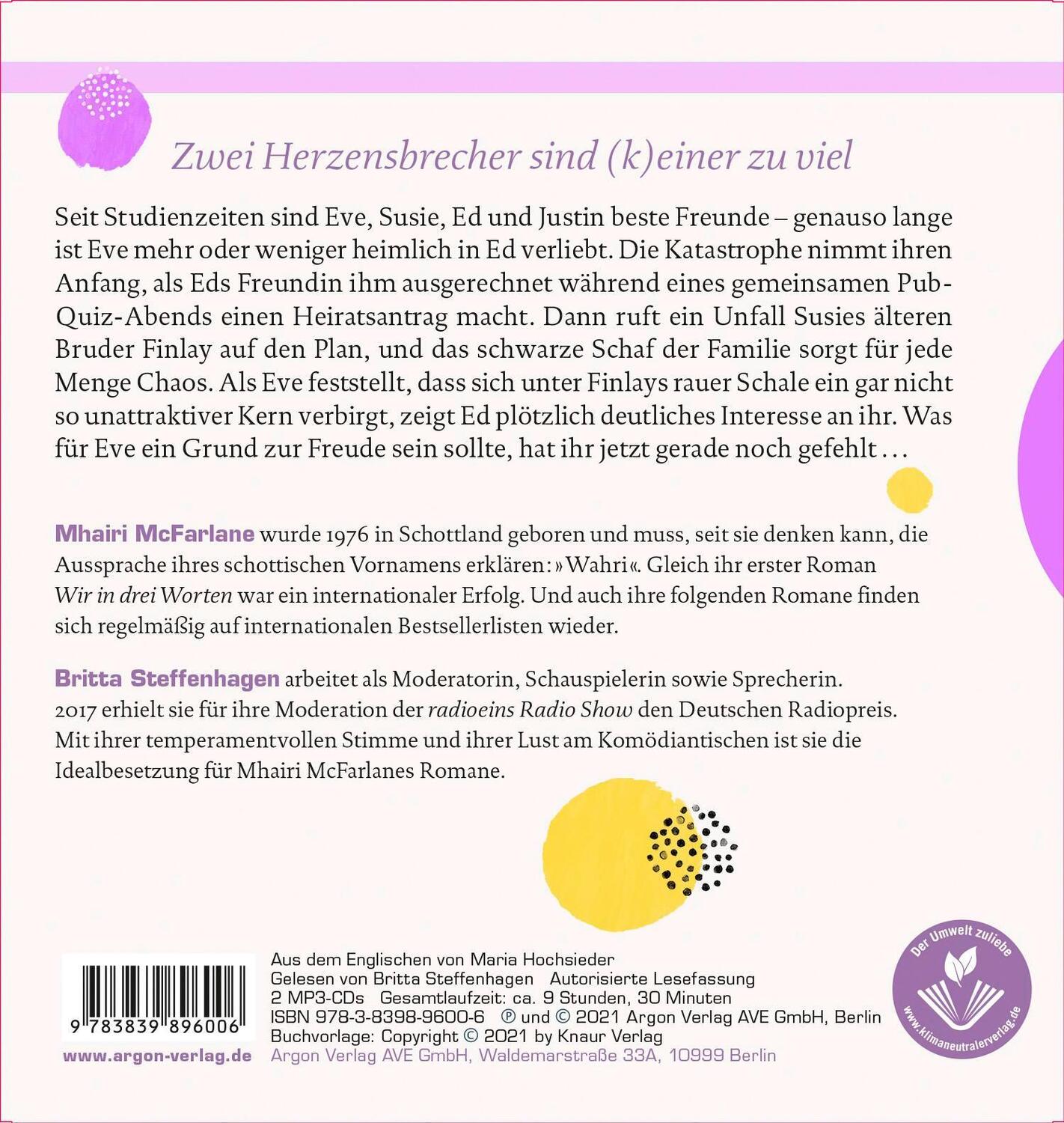 Rückseite: 9783839896006 | Du hast mir gerade noch gefehlt | Mhairi McFarlane | MP3 | 2 | Deutsch