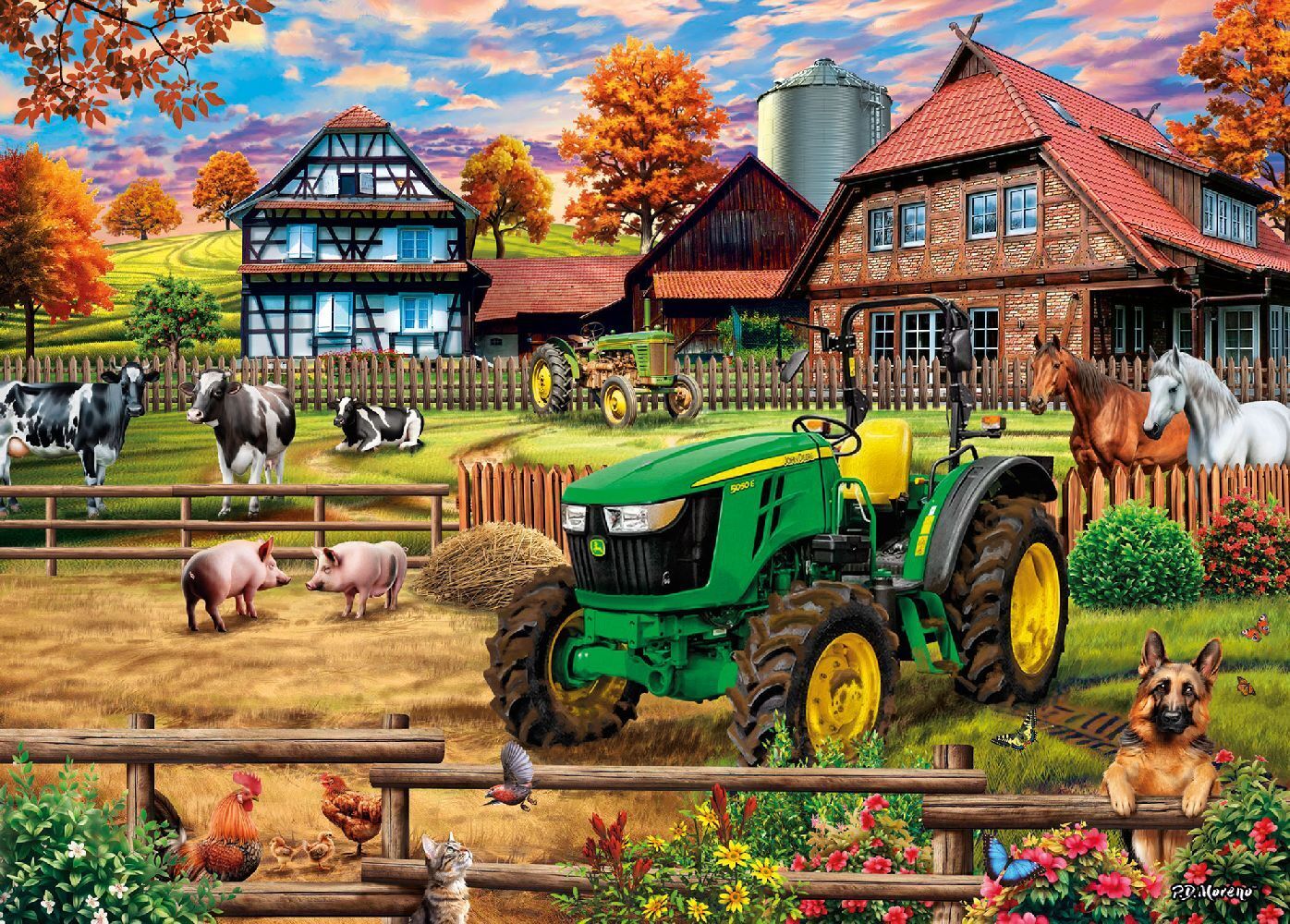 Bild: 4001504585341 | Bauernhof mit Traktor: John Deere 5050E | Spiel | Schachtel | 58534