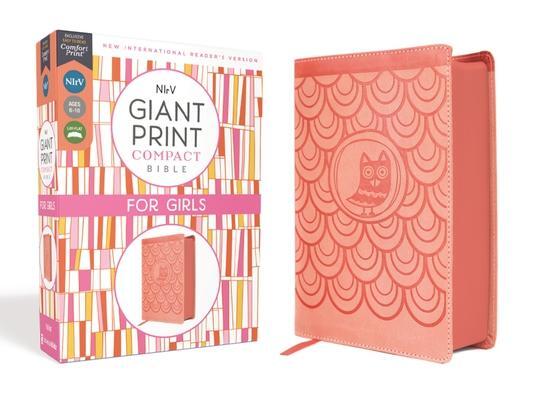Cover: 9780310460251 | NIrV, Giant Print Compact Bible for Girls, Leathersoft, Peach,...