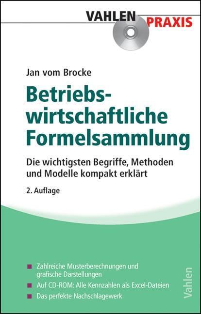 Cover: 9783800637294 | Betriebswirtschaftliche Formelsammlung | Jan vom Brocke | Taschenbuch