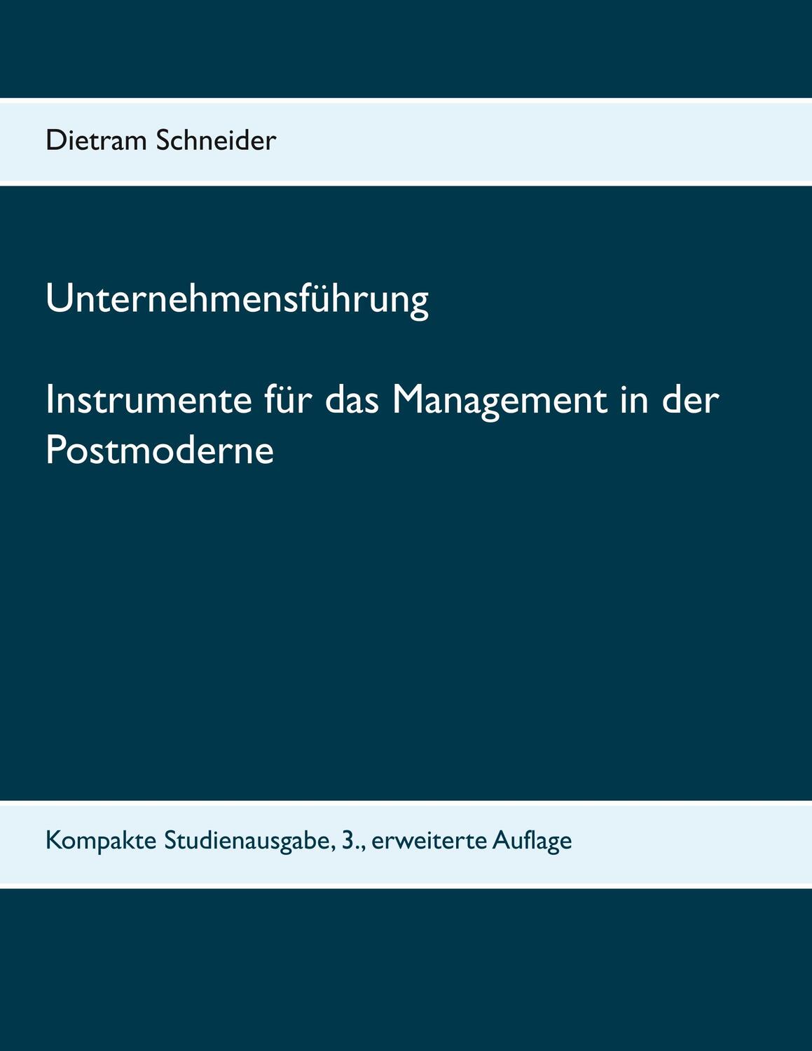 Cover: 9783748199809 | Unternehmensführung Instrumente für das Management in der Postmoderne