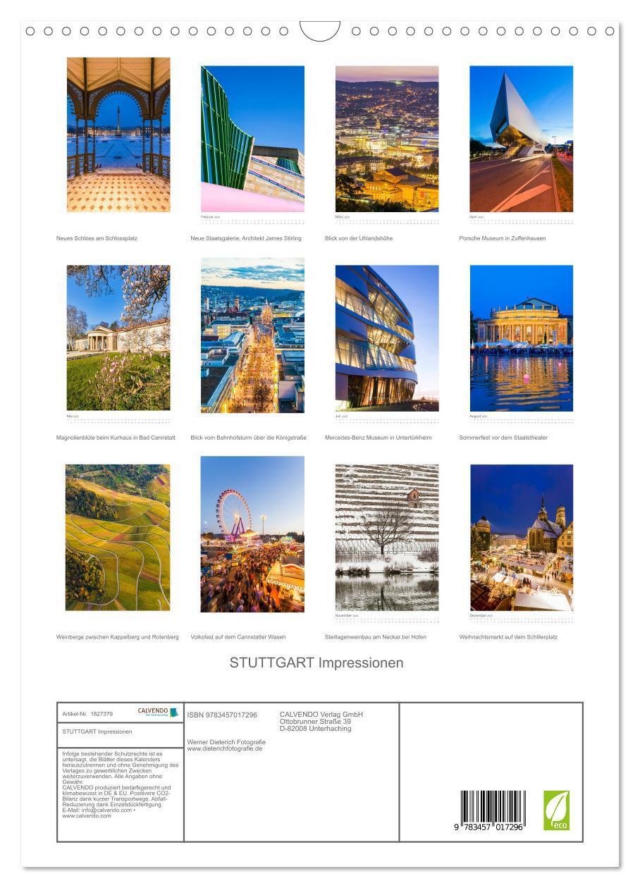 Bild: 9783457017296 | STUTTGART Impressionen (Wandkalender 2025 DIN A3 hoch), CALVENDO...