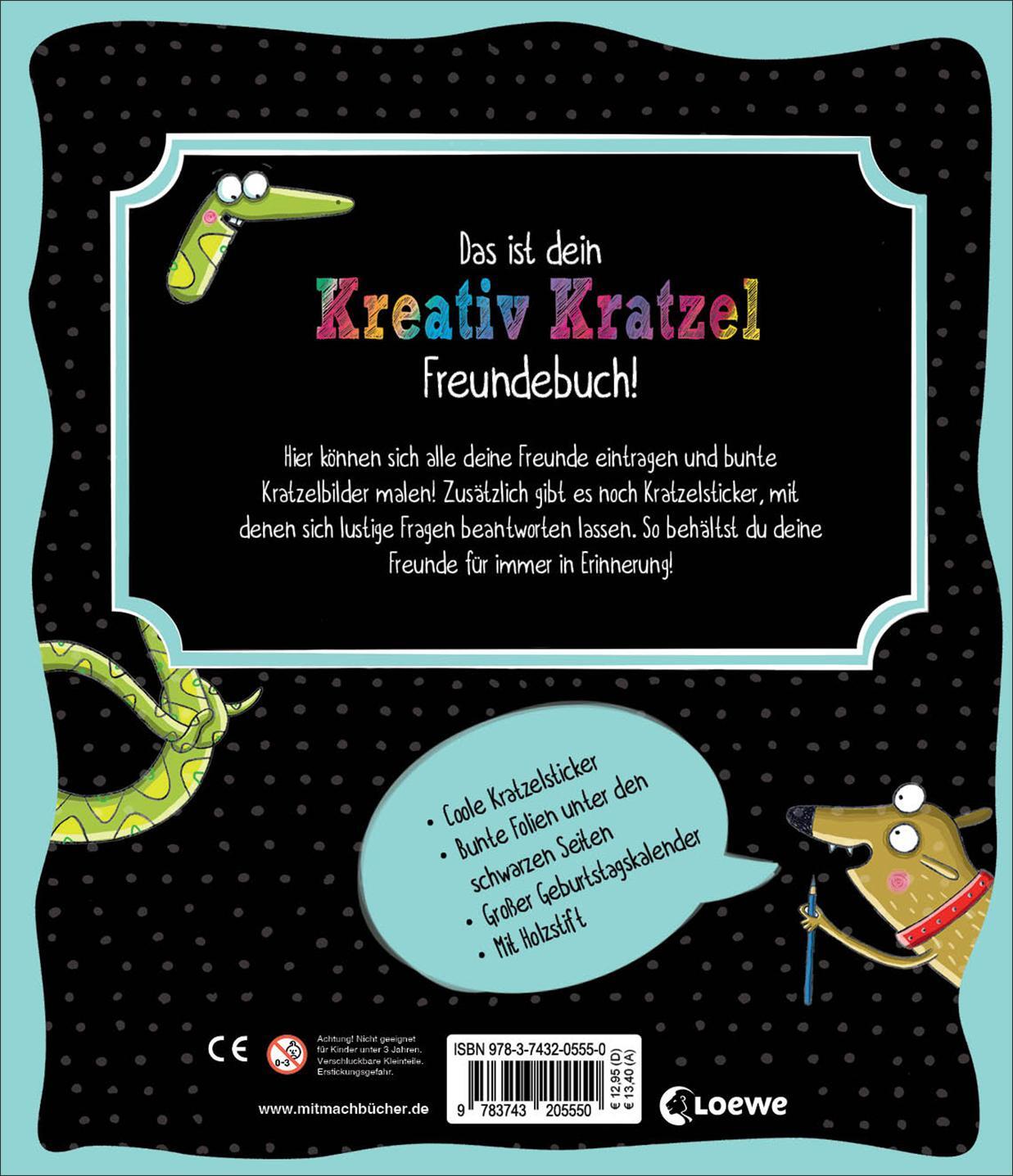 Rückseite: 9783743205550 | Mein Kreativ-Kratzel Freundebuch | Taschenbuch | Kreativ-Kratzelbuch