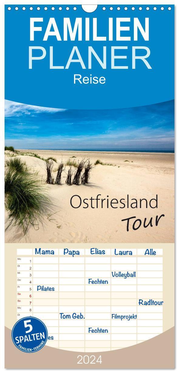 Cover: 9783383085949 | Familienplaner 2024 - Ostfriesland - Tour mit 5 Spalten...
