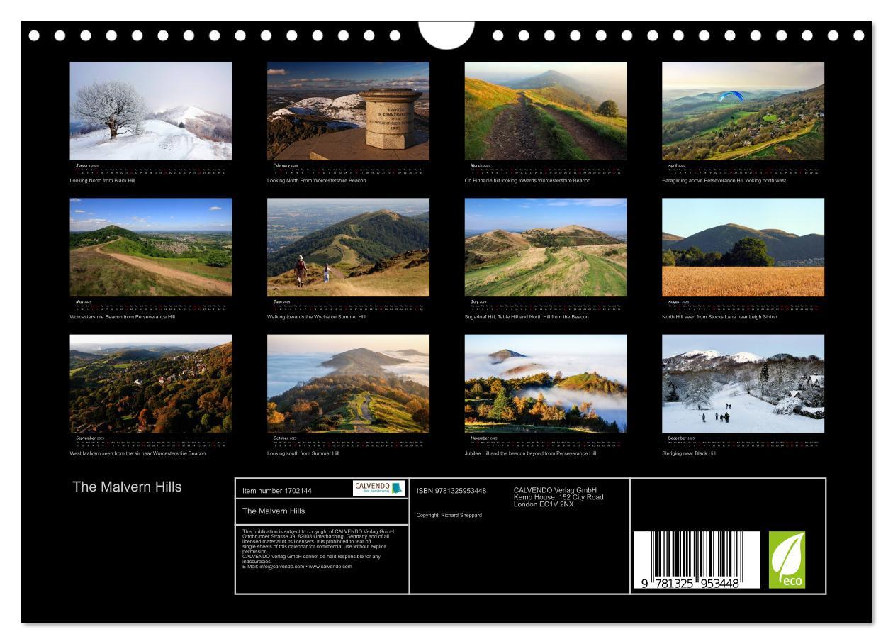 Bild: 9781325953448 | The Malvern Hills (Wall Calendar 2025 DIN A4 landscape), CALVENDO...