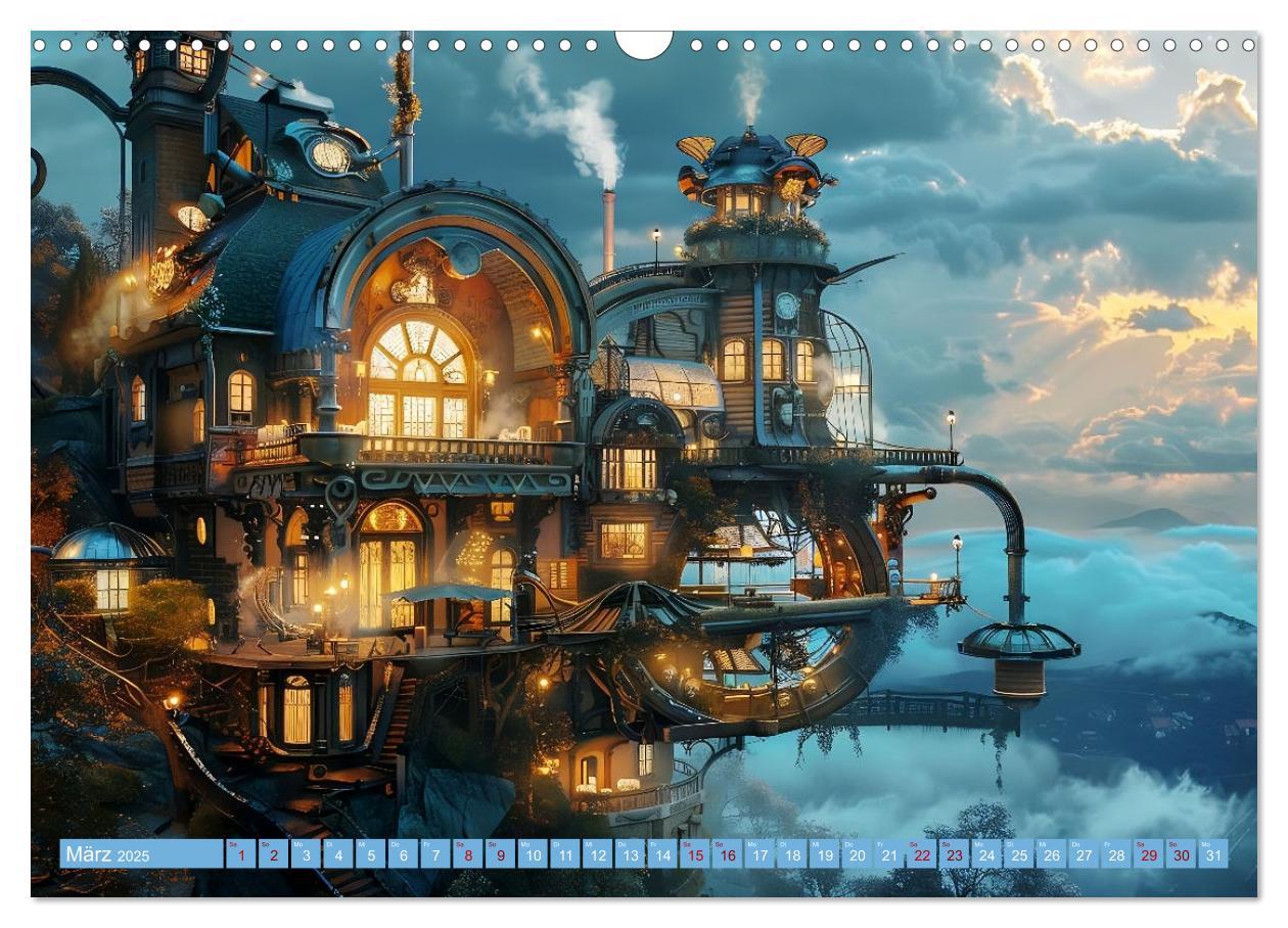 Bild: 9783435516315 | Steampunk Domizile (Wandkalender 2025 DIN A3 quer), CALVENDO...