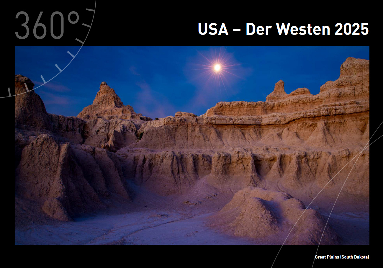 Cover: 9783968555126 | 360° USA - Der Westen Premiumkalender 2025 | Christian Heeb | Kalender