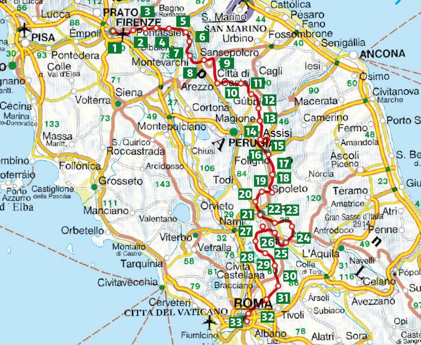 Bild: 9783763346363 | Franziskusweg | Florenz - Assisi - Rom. 33 Etappen. Mit GPS-Tracks