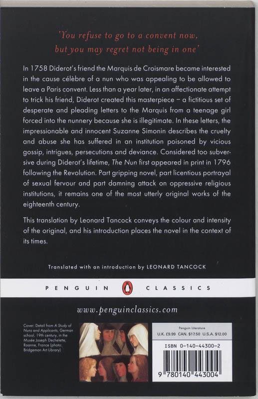 Rückseite: 9780140443004 | The Nun | Denis Diderot | Taschenbuch | Einband - flex.(Paperback)
