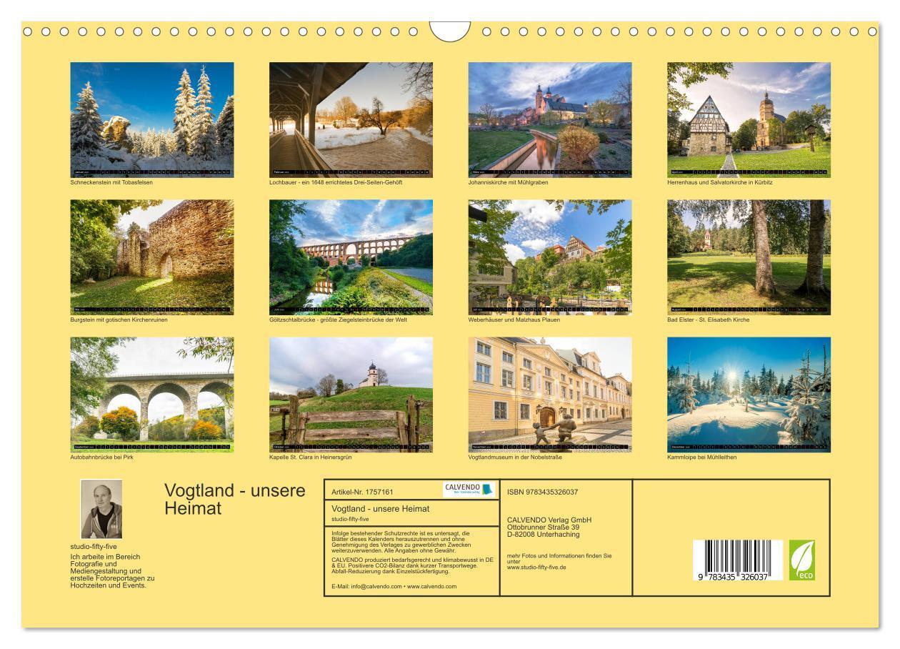 Bild: 9783435326037 | Vogtland - unsere Heimat (Wandkalender 2025 DIN A3 quer), CALVENDO...