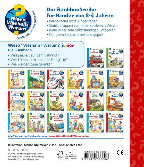 Bild: 9783473333004 | Wieso? Weshalb? Warum? junior, Band 9: Die Eisenbahn | Andrea Erne