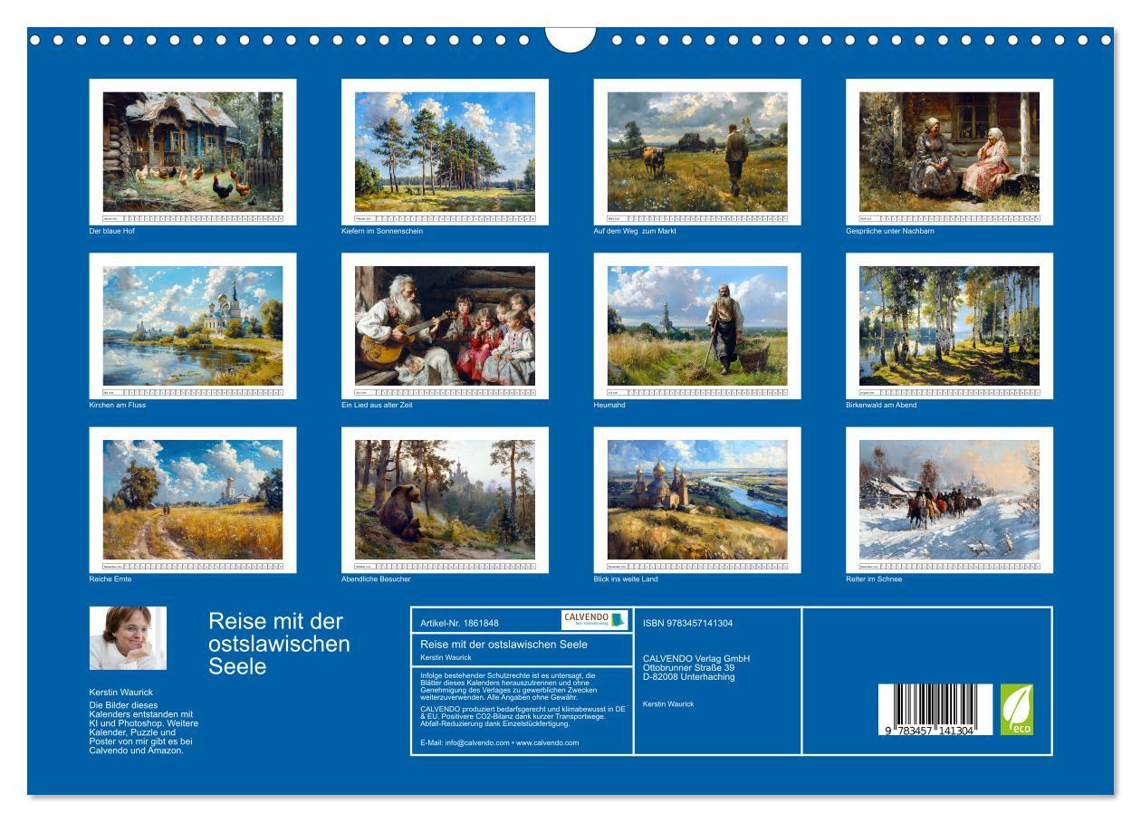 Bild: 9783457141304 | Reise mit der ostslawischen Seele (Wandkalender 2025 DIN A3 quer),...