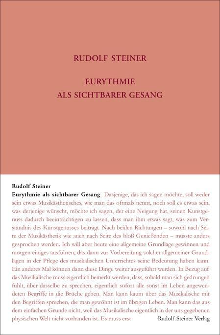 Cover: 9783727427824 | Eurythmie als sichtbarer Gesang | Rudolf Steiner | Taschenbuch | 2016