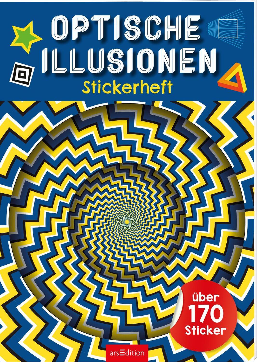 Cover: 9783845856643 | Optische Illusionen Stickerheft | Über 170 Sticker | Broschüre | 40 S.