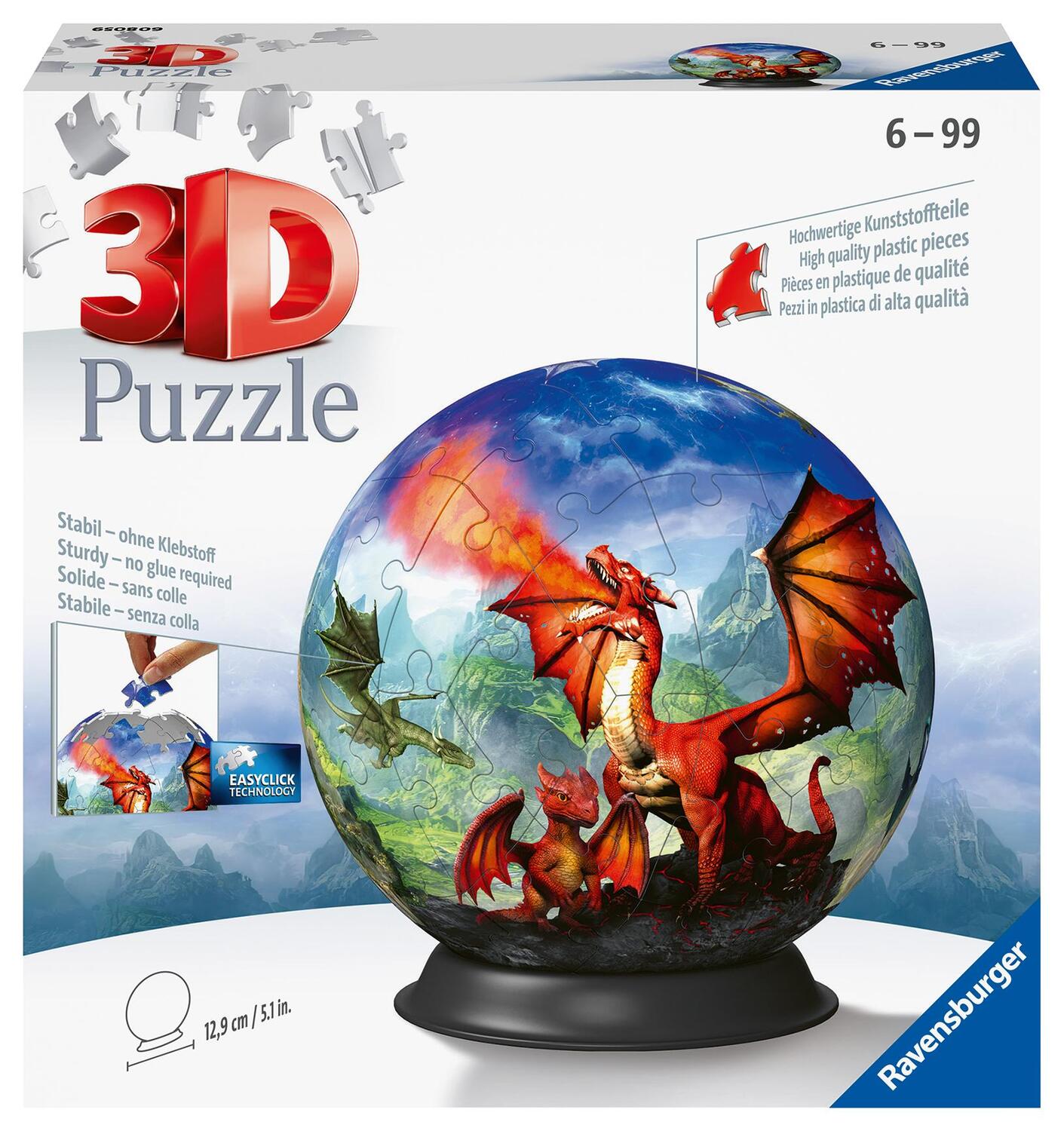 Cover: 4005556115655 | Ravensburger 3D Puzzle 11565 - Puzzle-Ball Mystische Drachen -...