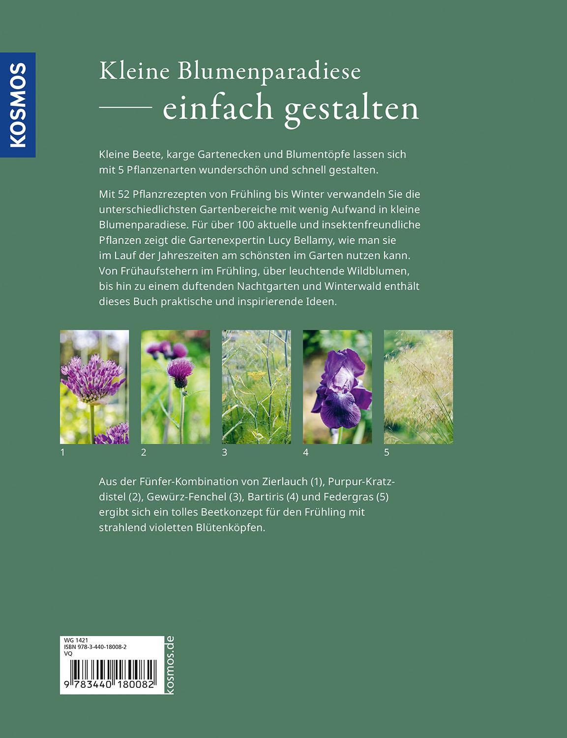 Rückseite: 9783440180082 | Einfach gestalten mit 5 Pflanzen | Lucy Bellamy | Taschenbuch | 224 S.