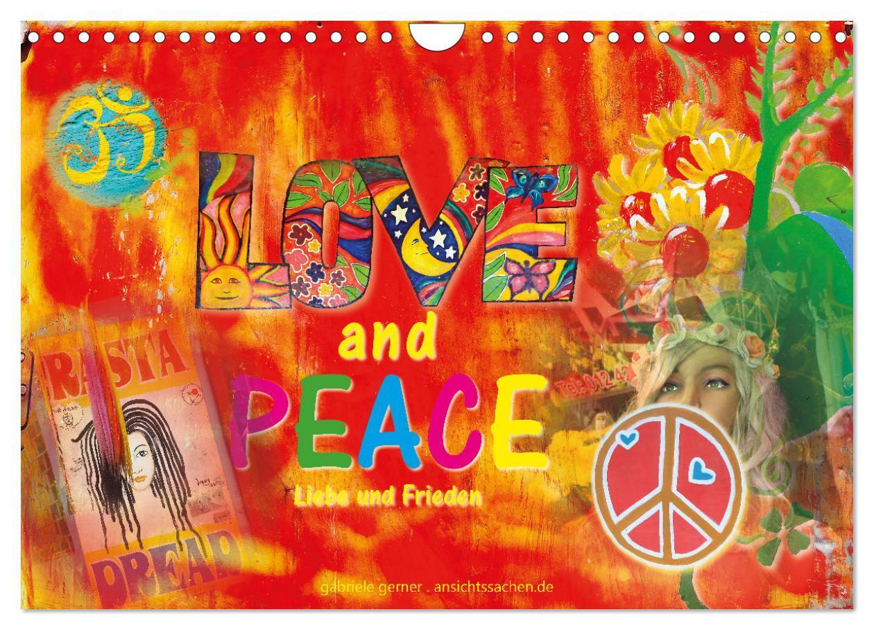 Cover: 9783675482012 | Love and Peace Liebe und Frieden (Wandkalender 2024 DIN A4 quer),...