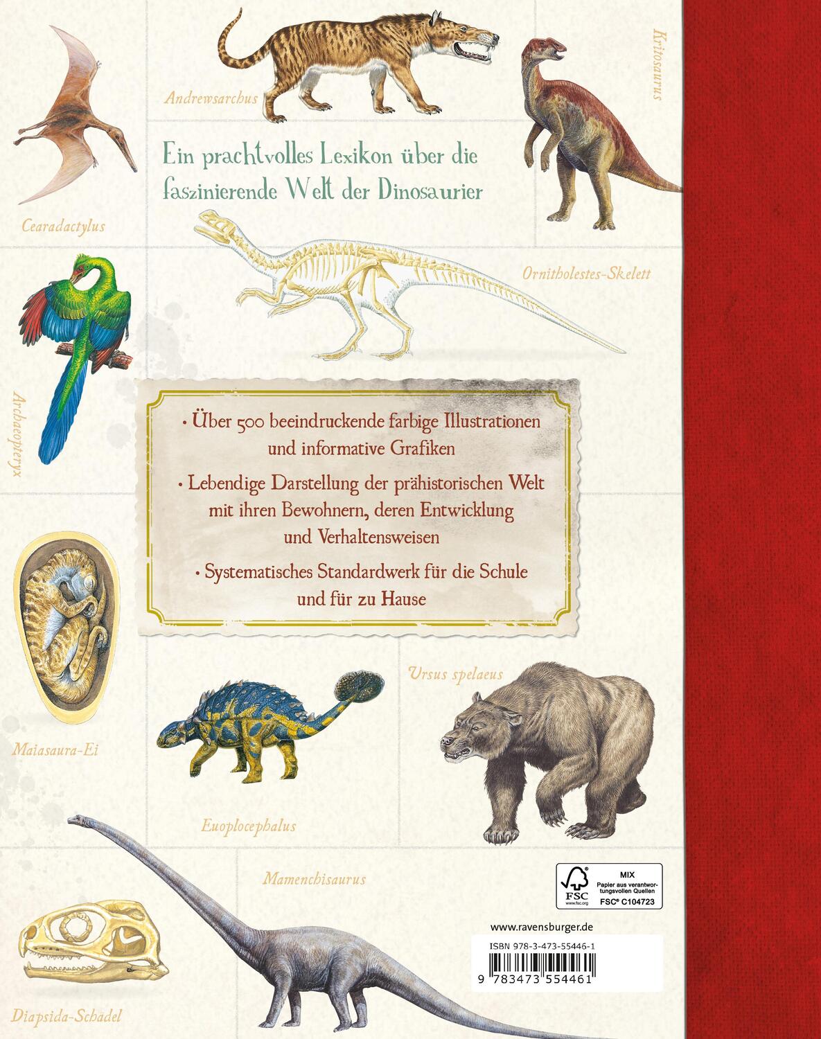 Rückseite: 9783473554461 | Lexikon der Dinosaurier und Urzeittiere | Buch | Ravensburger Lexika