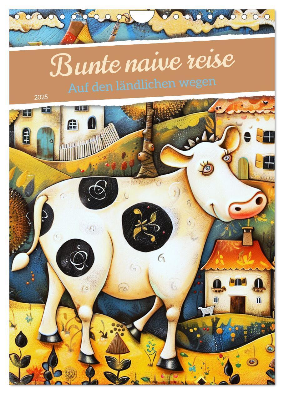 Cover: 9783383812200 | Bunte naive reise (Wandkalender 2025 DIN A4 hoch), CALVENDO...