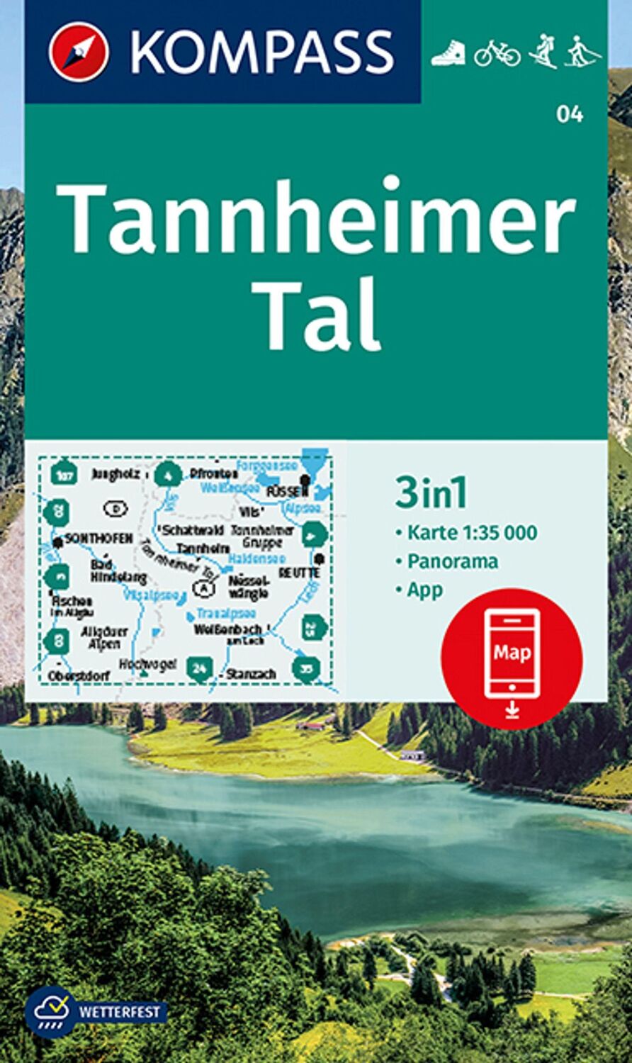 Cover: 9783991212539 | KOMPASS Wanderkarte 04 Tannheimer Tal 1:35.000 | KOMPASS-Karten GmbH