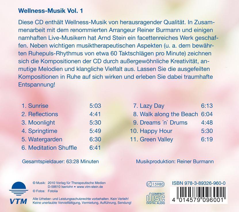 Rückseite: 9783893269600 | Wellness Musik. CD | Traumhafte Entspannung | Arnd Stein | Audio-CD