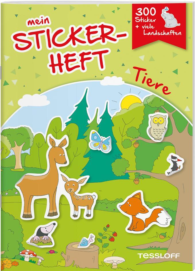 Cover: 9783788644871 | Mein Stickerheft. Tiere | Mit 300 Stickern! | Elisabeth Kiefmann