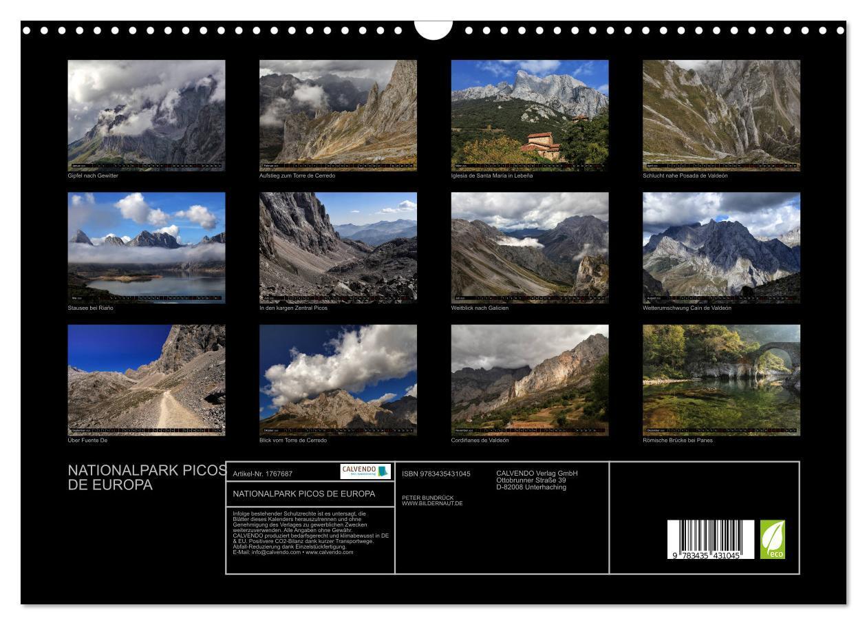 Bild: 9783435431045 | NATIONALPARK PICOS DE EUROPA (Wandkalender 2025 DIN A3 quer),...