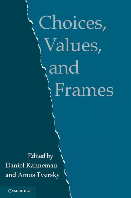 Cover: 9780521627498 | Choices, Values, and Frames | Amos Tversky | Taschenbuch | Paperback