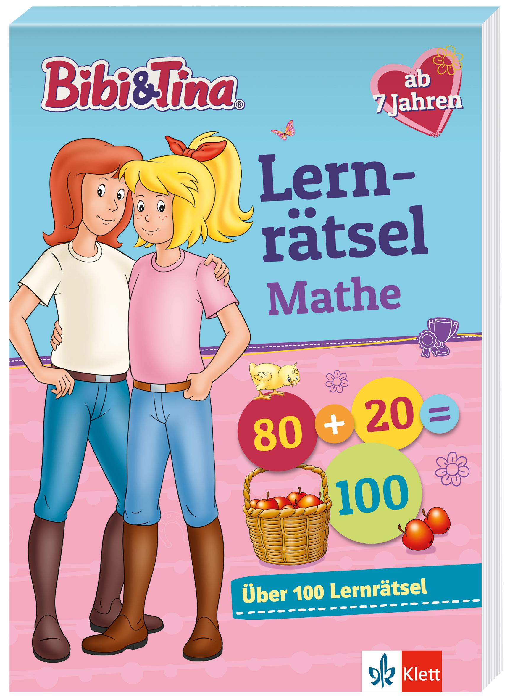 Cover: 9783129498064 | Bibi &amp; Tina: Mein Lernrätsel-Block Mathematik für die 2. Klasse | Buch