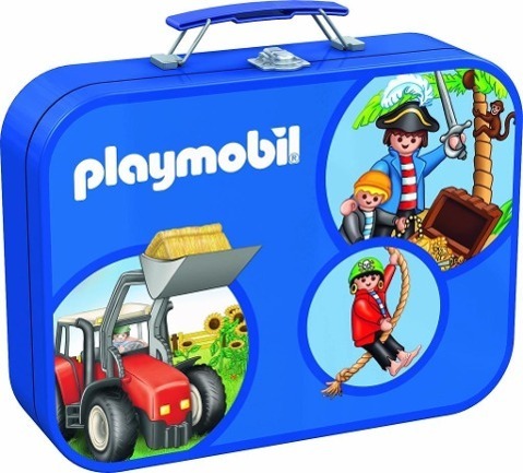 Cover: 4001504555993 | Playmobil. Puzzle-Box 2 x 60, 2 x 100 Teile | Spiel | im Metallkoffer
