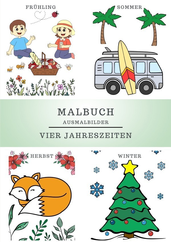Cover: 9783757536183 | Malbuch Ausmalbilder - Vier Jahreszeiten | DE | Dagmar Sim | Buch