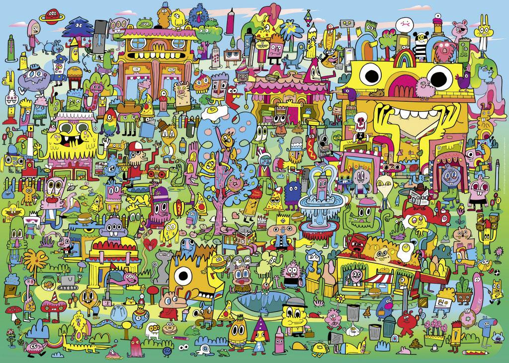 Bild: 4001689299361 | Doodle Village Puzzle 1000 Teile | Jon Burgerman | Spiel | 29936