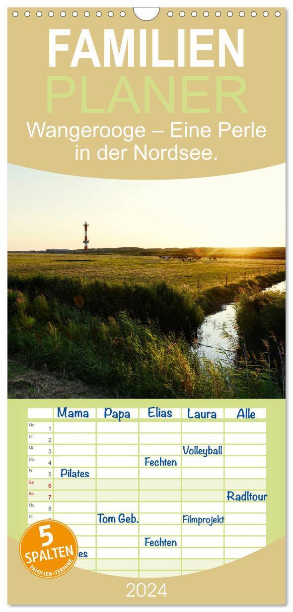 Cover: 9783383078187 | Familienplaner 2024 - Wangerooge ¿ Eine Perle in der Nordsee. mit 5...